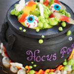 Hocus Pocus food - cauldron cake