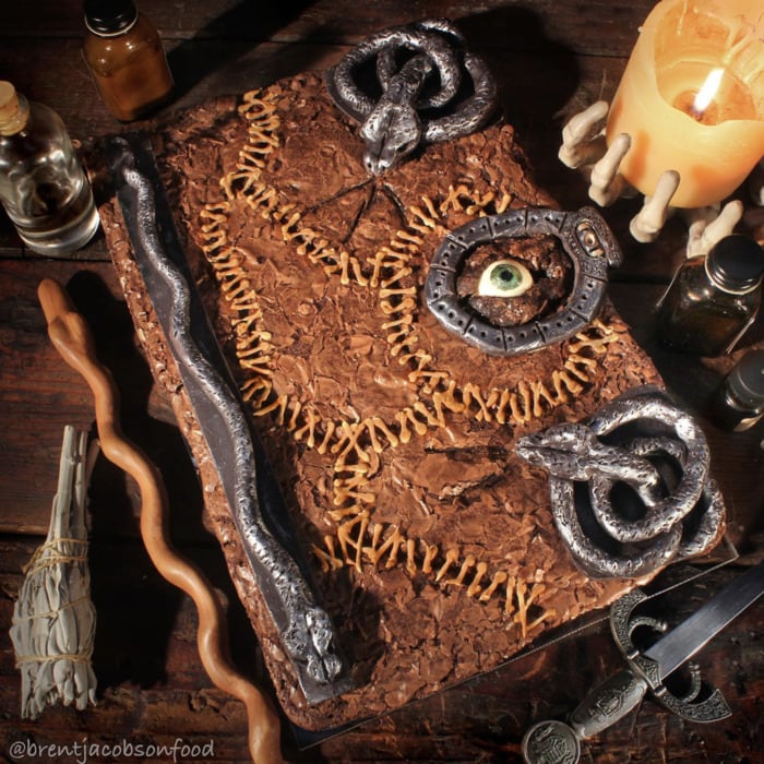 Hocus Pocus Food - Booook brownie