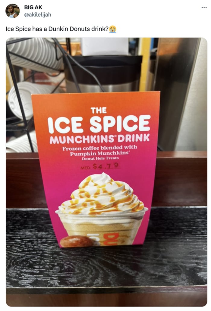 Free Ice Spice Donut Pack to celebrate Dunkin collab + mural