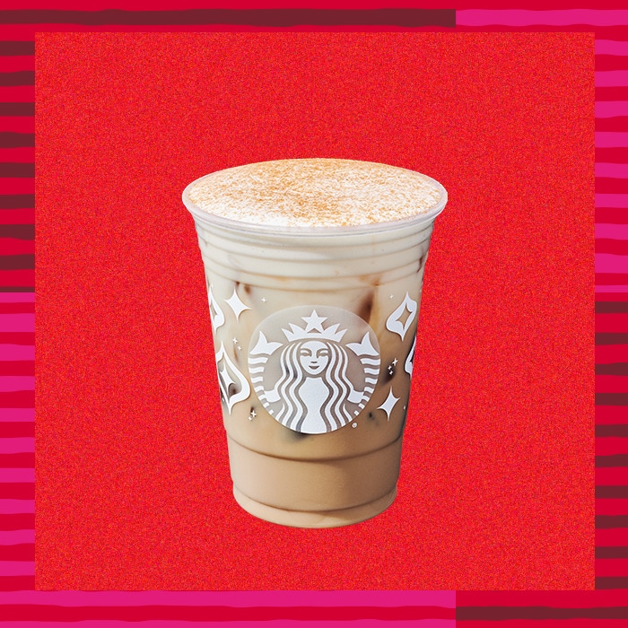 Starbucks Holiday Menu 2023 - iced gingerbread oatmilk latte