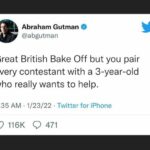 Great British Bake Off Memes - pairing contestant with a 3-year-old
