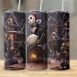 Nightmare Before Christmas Starbucks Cups - 3D 20oz Skinny Tumbler Featuring Jack