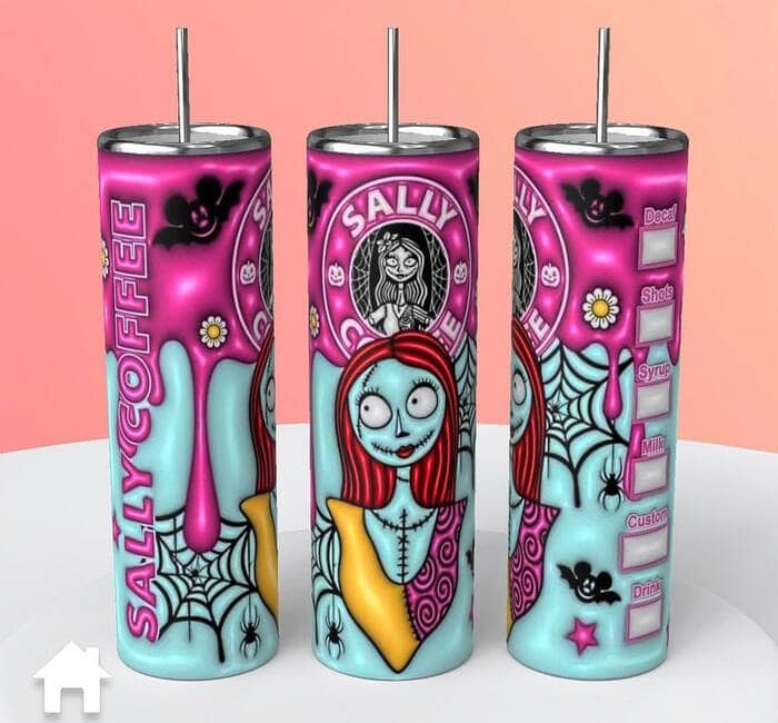 Nightmare Before Christmas Starbucks Cups - Sally Nightmare Before Christmas 3D Starbucks Tumbler