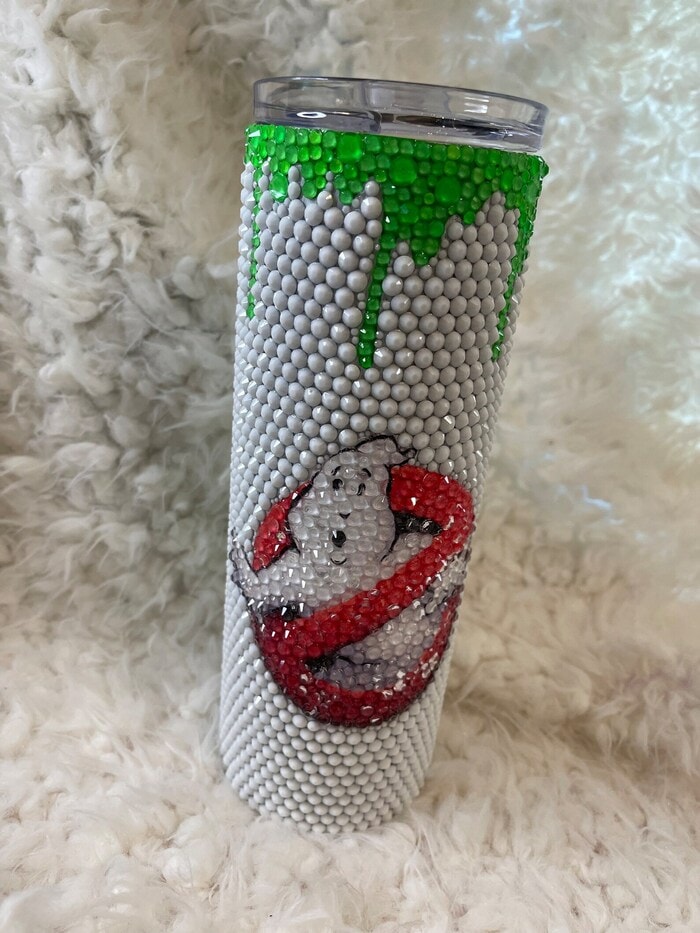 Starbucks Green Slime Tumbler - Rhinestone Ghostbusters Tumbler