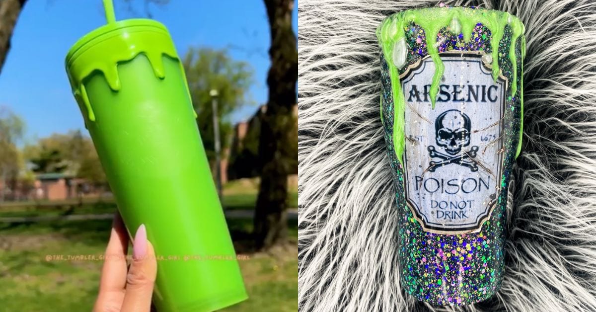 Starbucks' slime-dripping tumbler is beginning to arrive at the