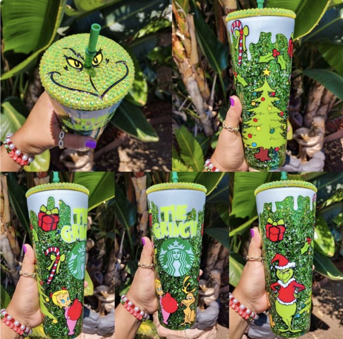 Disney Christmas Starbucks Cups 2023 - Rhinestone Grinch