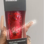 Starbucks Holiday Cups 2023 - Poinsettia Red Prism Ornament