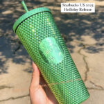 Starbucks Holiday Cups 2023 - Bling Metallic Green Cold Cup