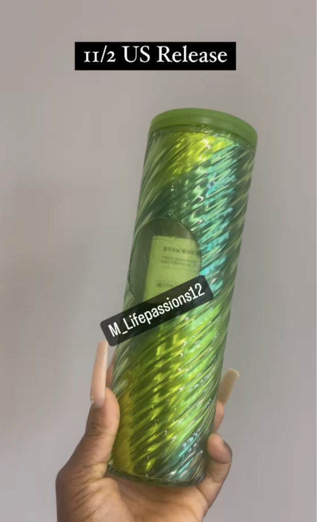 Starbucks Holiday Cups 2023 - Lime Green Ribbon Tumbler