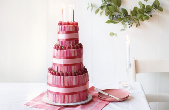 best great british baking show showstoppers - three tiered Raspberry cake
