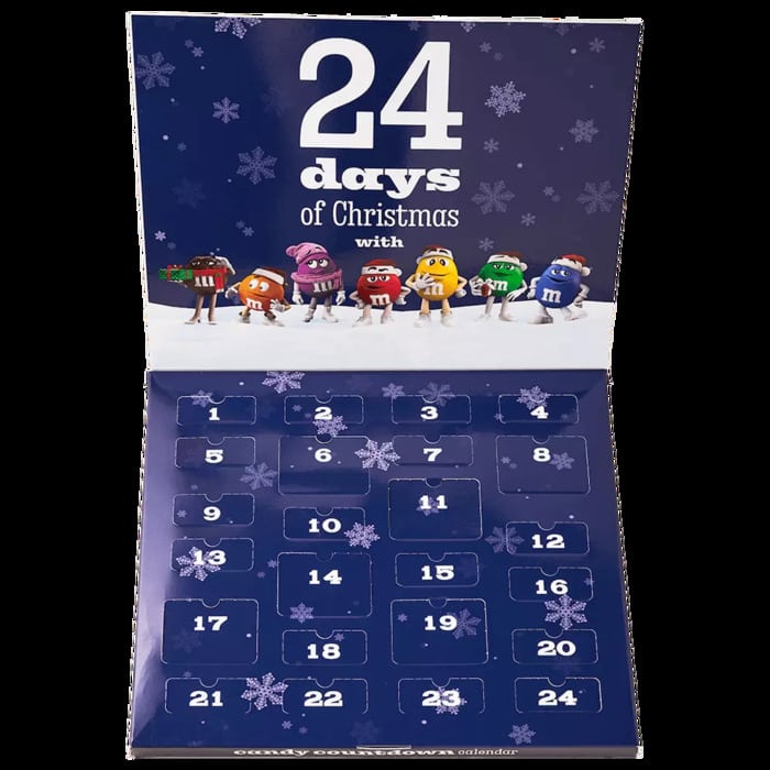 Food Advent Calendar 2023 - 24 Days of Christmas M&M's Advent Calendar