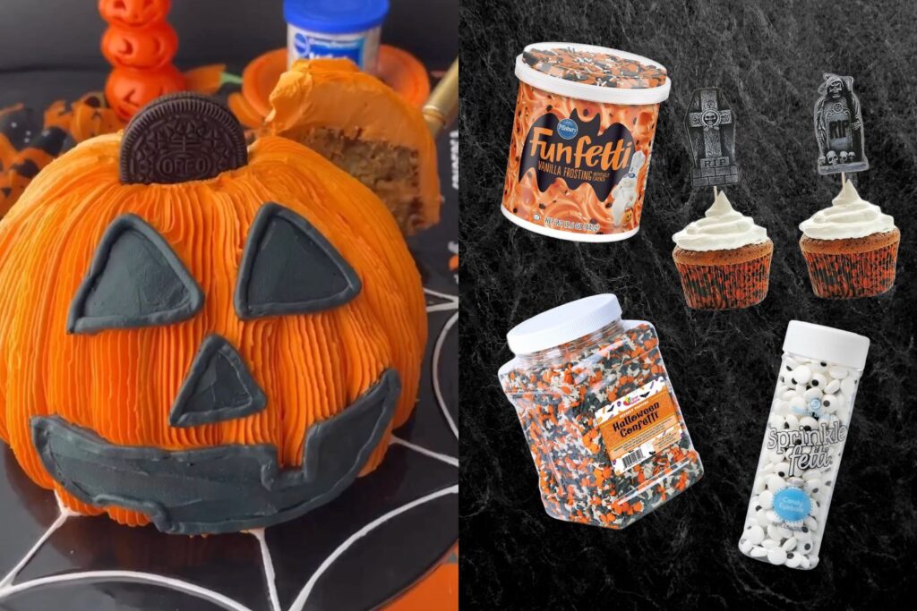 how to decorate a halloween cake