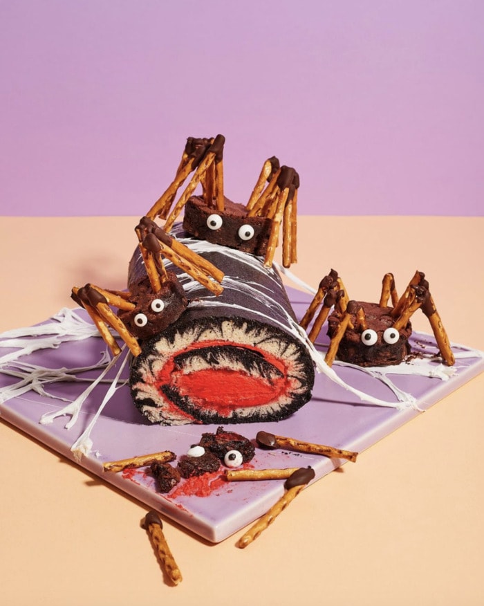 Kim Joy Recipes - Brownie and Pretzel Spiders