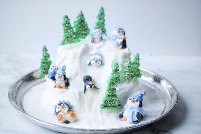 Kim Joy Recipes - Christmas Fruit Cake with Penguins