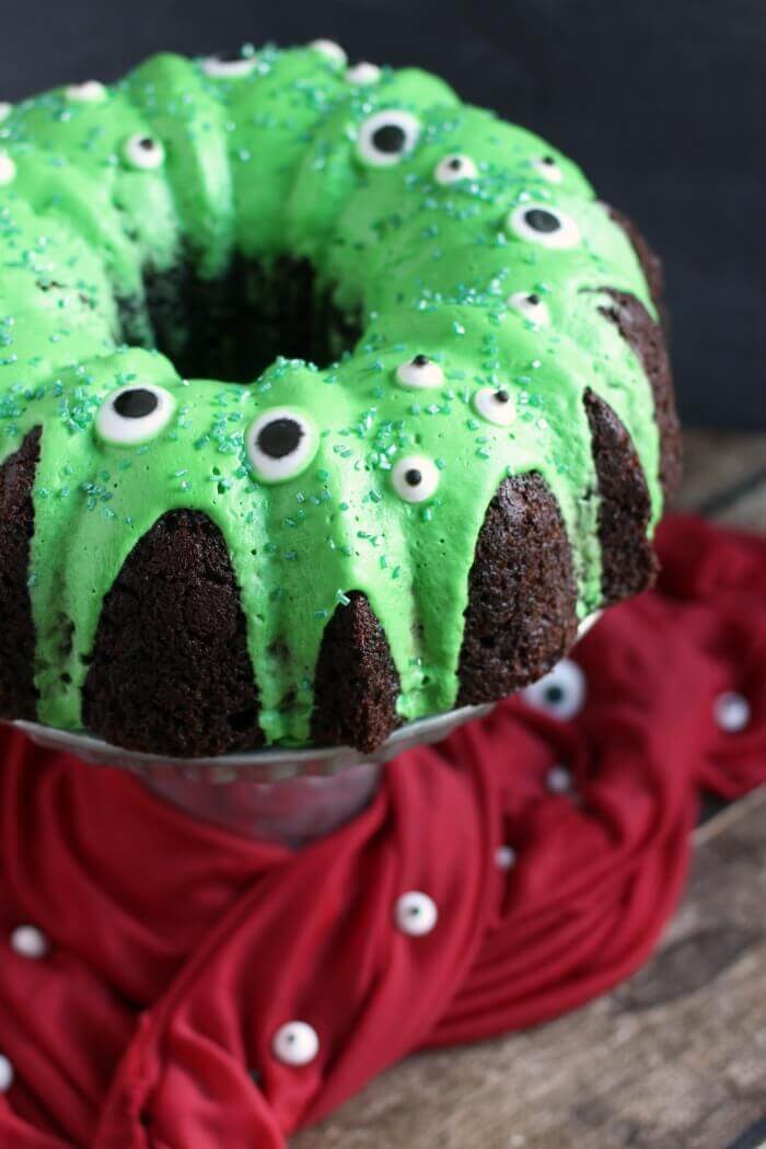 Monster Cakes - Bright Green Bundt Cake