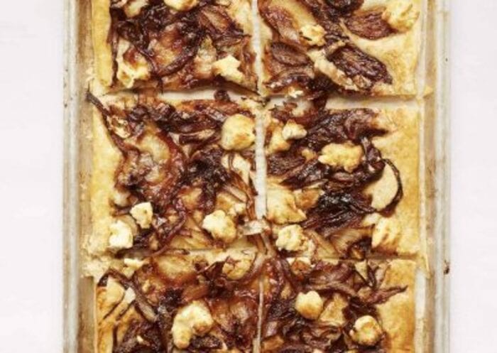 Nadiya Hussain Recipes - Goat Cheese and Caramelized Onion Tart