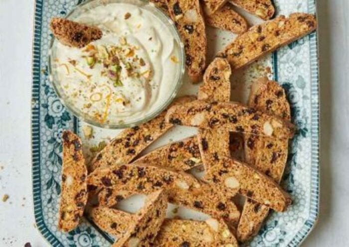 Nadiya Hussain Recipes - Spiced Biscotti with an Orange Syllabub Dip