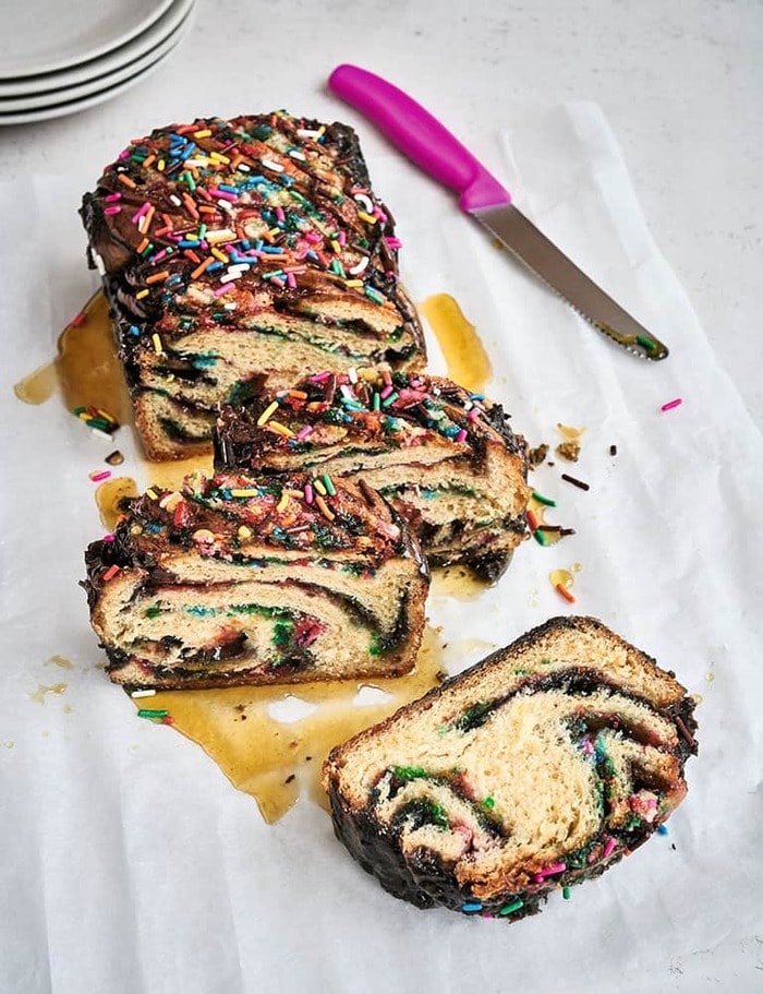 Nadiya Hussain Recipes - Sprinkle Butter Babka Loaf