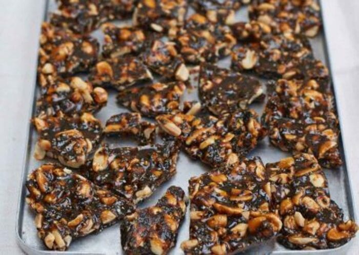 Nadiya Hussain Recipes - Peanut, Black Sesame, and Ginger Brittle