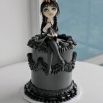 Tim Burton Cakes - Wednesday Figurine Cake