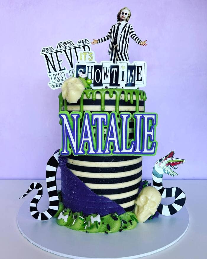 Tim Burton Cakes - It’s Showtime! Beetlejuice Cake