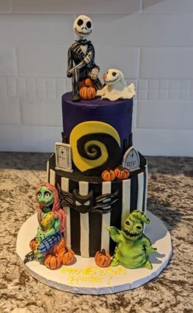 Tim Burton Cakes - Nightmare Before Christmas Tiered Cake