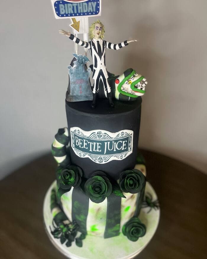 Tim Burton Cakes - Glow-in-the-Dark Beetlejuice Cake