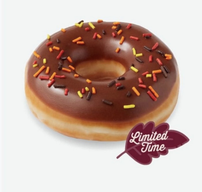 Krispy Kreme November Doughnuts 2023 - Chocolate Iced with Autumn Sprinkles