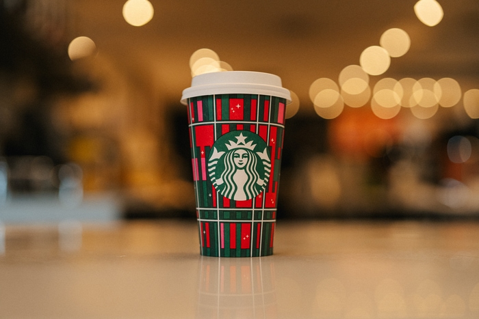 Starbucks Red Cups 2023 - Party Plaid Design