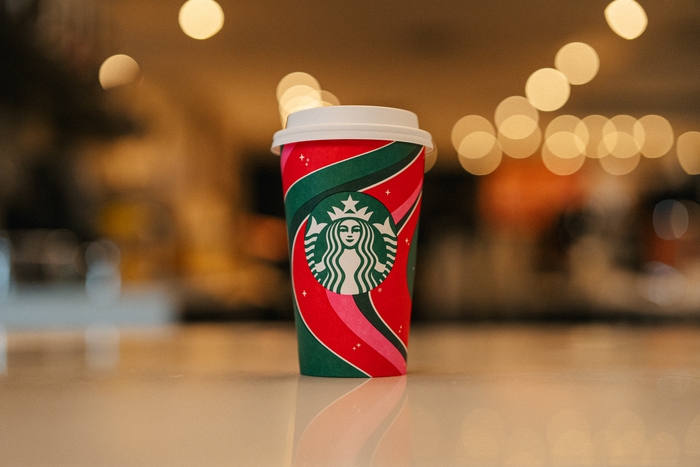Starbucks Red Cups 2023 - Peppermint Swirl Design