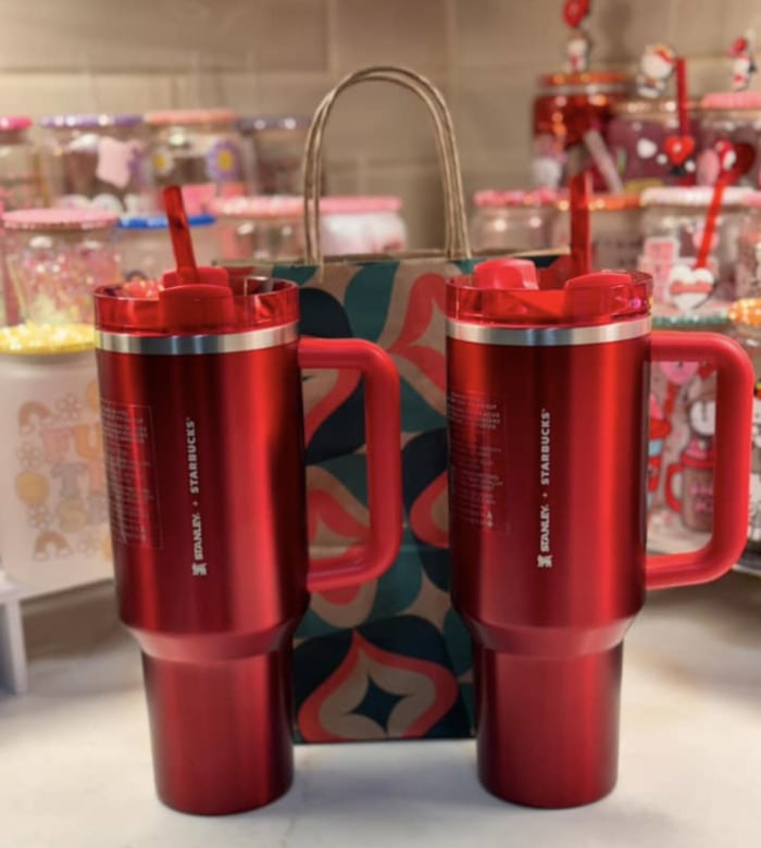 Glossy Red Starbucks Stanley collaboration cup coming this holiday sea, starbucks  stanley