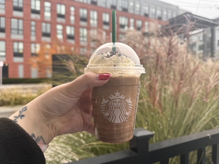 Starbucks holiday drinks ranked - peppermint mocha frappuccino