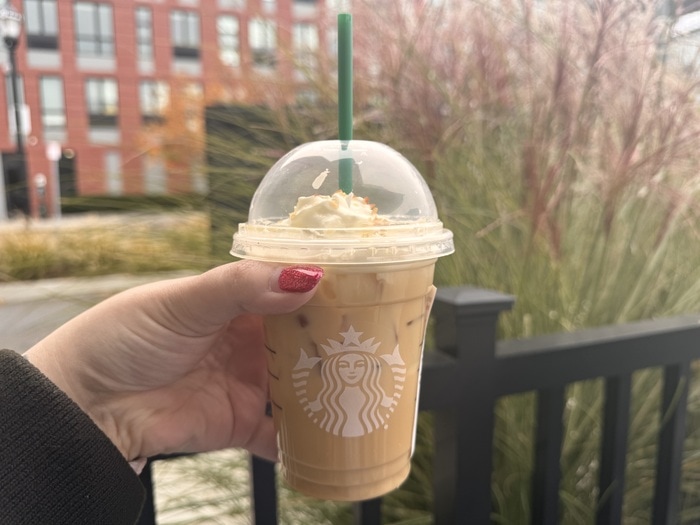 Starbucks holiday drinks ranked - iced caramel brulee