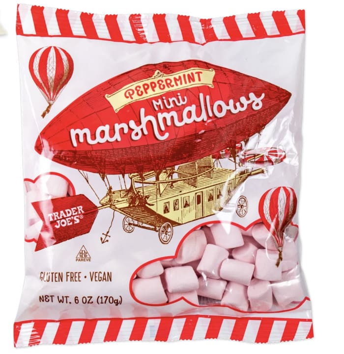 Trader Joes Holiday Products 2023 - peppermint mini marshmallows