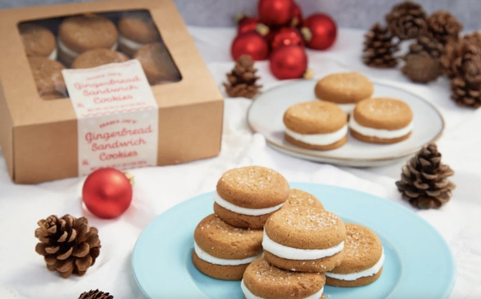 Trader Joes Holiday Products 2023 - gingerbread sandwich cookies