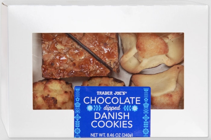 Trader Joes Holiday Products 2023 - Chocolate dipped danish cookies