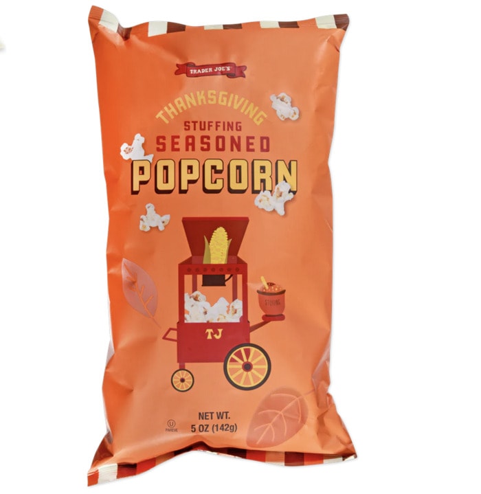 Trader Joes Holiday Products 2023 - thanksgiving seasoned popcorn