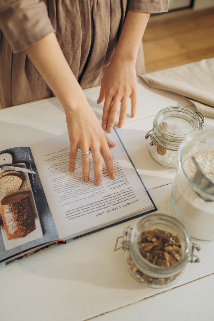 Baking Tips for Beginners - baker reading recipe