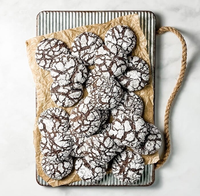 Best Christmas Cookies Ranked - Chocolate Crinkle Cookies