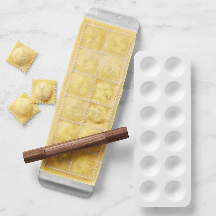 Best Holiday Kitchen Gifts 2023 - William Sonoma Ravioli Tray With Rolling Pin and Mold