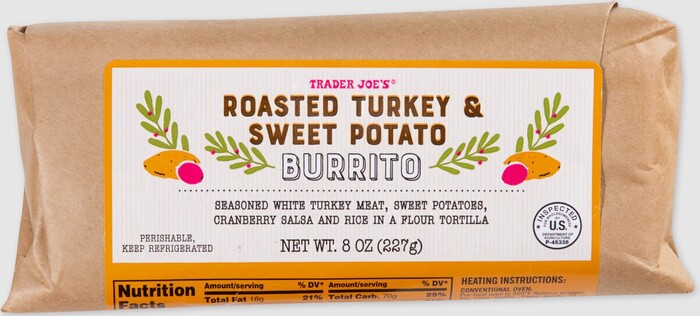 Best Trader Joe's Thanksgiving Items Ranked - Roasted Turkey and Sweet Potato Burrito