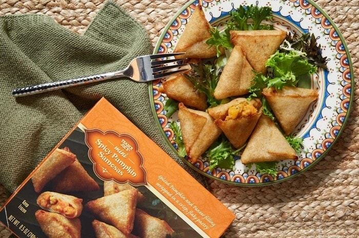 Best Trader Joe's Thanksgiving Items Ranked - Mini Spicy Pumpkin Samosas