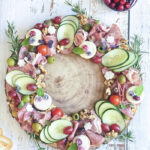 christmas charcuterie boards - Delicate Christmas Wreath Board