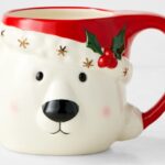 Christmas Houses Mug - Polar Bear Figural Mug