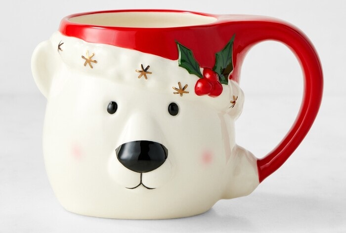 Christmas Houses Mug - Polar Bear Figural Mug