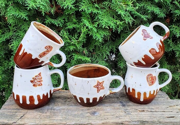 Christmas Houses Mug - Gingerbread Cookies Ceramic Mug