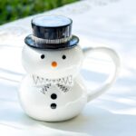 Christmas Houses Mug - Lidded Snowman Mug