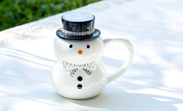 Christmas Houses Mug - Lidded Snowman Mug