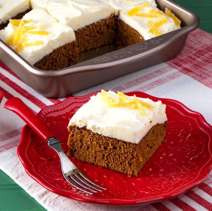 Gingerbread Cakes - Gingerbread Cake with Lemon Cream Cheese Frosting