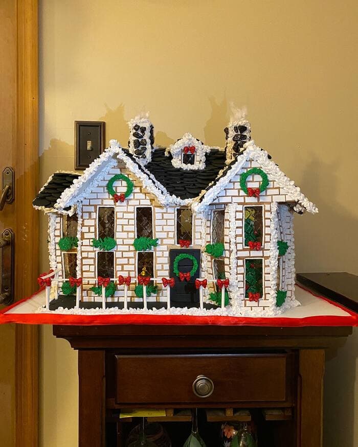 Gingerbread House Ideas - brick facade